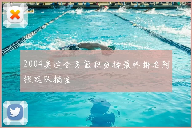 2004奥运会男篮积分榜最终排名阿根廷队摘金