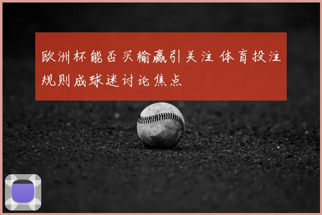 欧洲杯能否买输赢引关注 体育投注规则成球迷讨论焦点