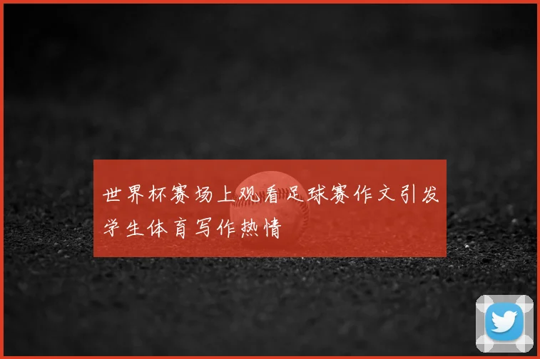 世界杯赛场上观看足球赛作文引发学生体育写作热情